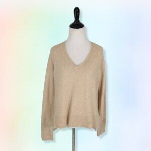 J. Crew H3911 alpaca merino wool V-Neck Super Soft Yarn Hi-Lo Sweater Size S‎